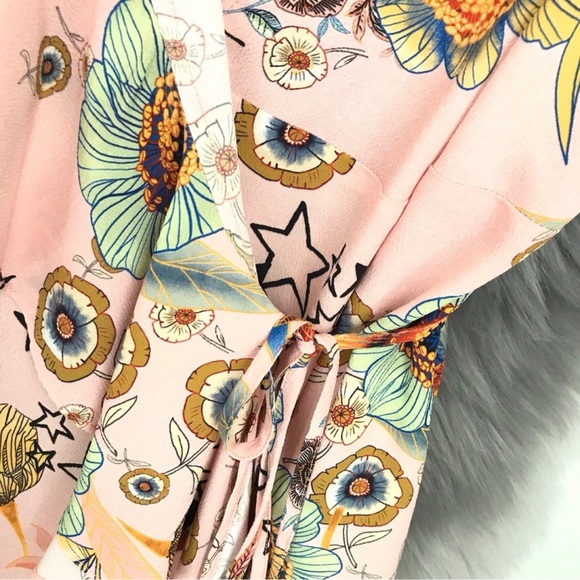 TopShop Star Power Ruffles Wrap Slip Dress Size 2 - Picture 8 of 10